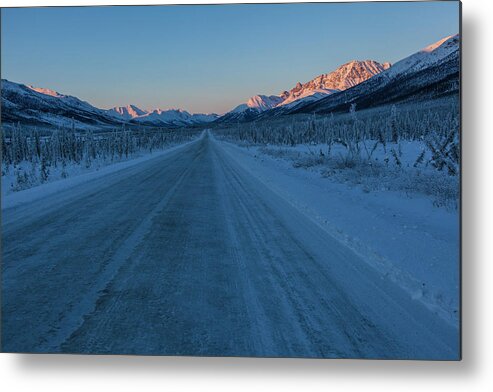 Ip_71076933 Metal Print featuring the photograph Dalton Highway In Wintertime Crossing Brooks Range, Yukon-koyukuk Census Area, Alaska, Usa #3 by Jrg Reuther
