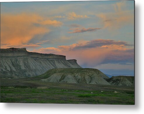 Book Cliffs Metal Print featuring the photograph End of the Day at Book Cliffs #3 by Ray Mathis