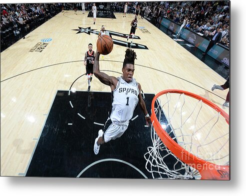 Nba Pro Basketball Metal Print featuring the photograph Houston Rockets V San Antonio Spurs by Logan Riely