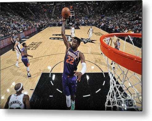 Nba Pro Basketball Metal Print featuring the photograph Phoenix Suns V San Antonio Spurs by Mark Sobhani
