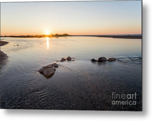Platte River Metal Print featuring the photograph Platte River at Dusk #3 by Twenty Two North Photography