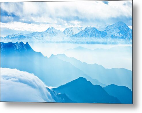 Chinese Culture Metal Print featuring the photograph Sea Of Clouds #3 by 4x-image