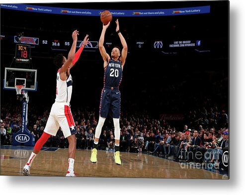 Kevin Knox Metal Print featuring the photograph Washington Wizards V New York Knicks by Nathaniel S. Butler
