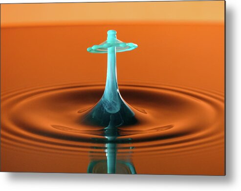 Drop Metal Print featuring the photograph Water Drop #6 by Nicole Young
