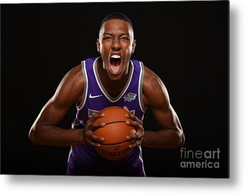 Harry Giles Metal Print featuring the photograph 2017 Nba Rookie Photo Shoot #35 by Brian Babineau