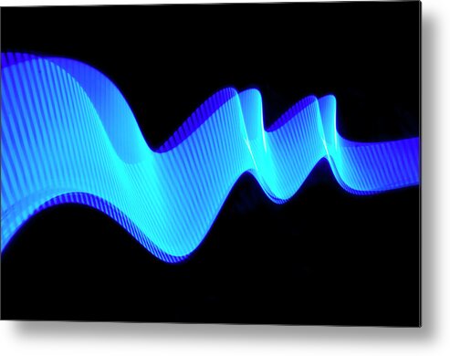Internet Metal Print featuring the photograph Abstract Colored Light Trails With #4 by John Rensten
