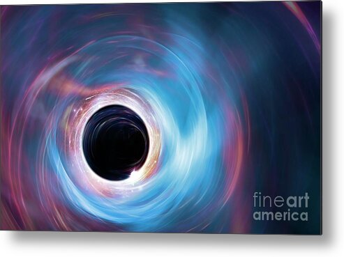 Accretion Metal Print featuring the photograph Black Hole #4 by Mark Garlick/science Photo Library