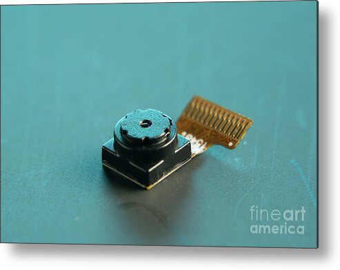 Camera Metal Print featuring the photograph Camera Module For Mobile Phone #4 by Wladimir Bulgar/science Photo Library