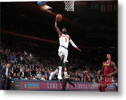 Tim Hardaway Jr. Metal Print featuring the photograph Cleveland Cavaliers V New York Knicks by Nathaniel S. Butler