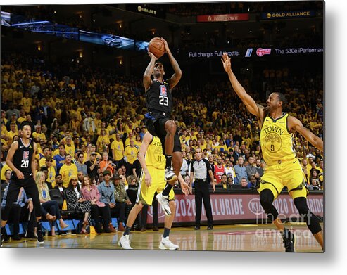 Playoffs Metal Print featuring the photograph La Clippers V Golden State Warriors - by Noah Graham