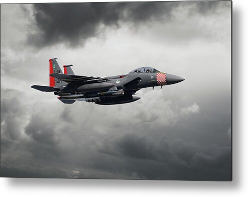 F-15 Strike Eagle Metal Print featuring the digital art 492nd Heritage F-15 by Airpower Art