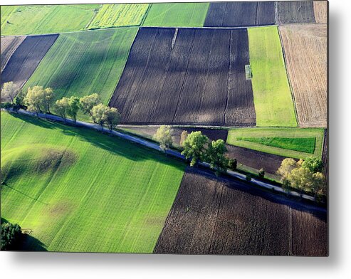 Scenics Metal Print featuring the photograph Aerial Photo Of Farmland #5 by Dariuszpa