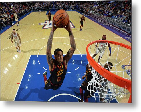 Nba Pro Basketball Metal Print featuring the photograph Cleveland Cavaliers V Philadelphia 76ers by Jesse D. Garrabrant