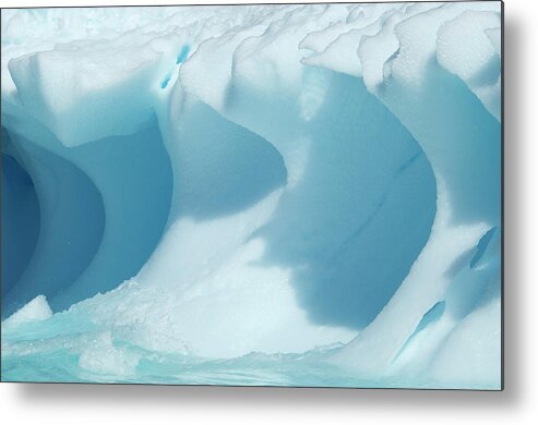 Melting Metal Print featuring the photograph Iceberg Along The Antarctic Peninsula #5 by Mint Images - David Schultz