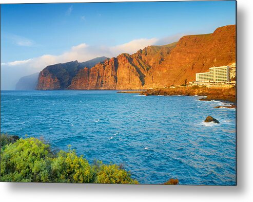 Landscape Metal Print featuring the photograph Los Gigantes Cliff, Tenerife, Canary #5 by Jan Wlodarczyk