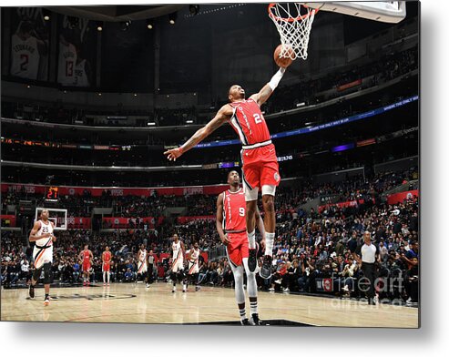 Nba Pro Basketball Metal Print featuring the photograph Portland Trail Blazers V La Clippers by Andrew D. Bernstein