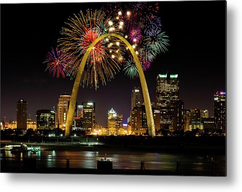 St. Louis Arch Metal Print featuring the photograph 50 Years of the Arch by Randall Allen