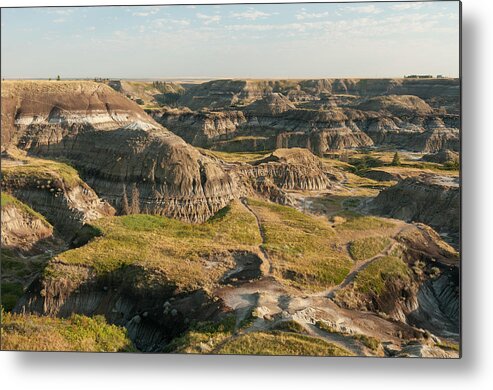 Tranquility Metal Print featuring the photograph Alberta Badlands #6 by John Elk Iii