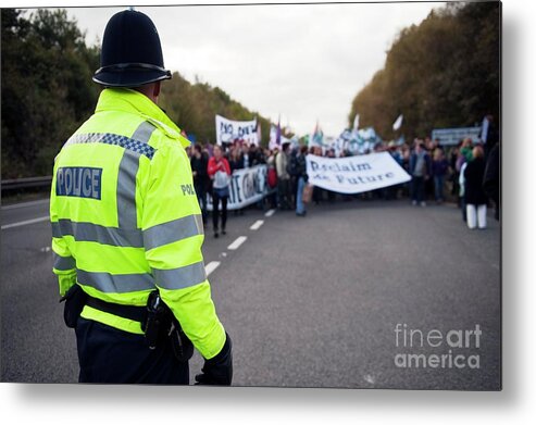 Activist Metal Print featuring the photograph Climate Change Protest #6 by Matthew Oldfield/science Photo Library
