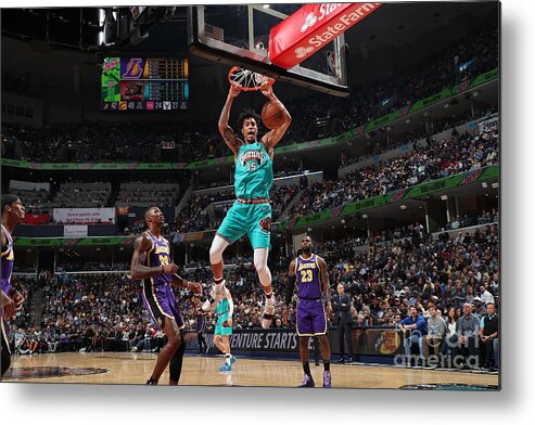 Nba Pro Basketball Metal Print featuring the photograph Los Angeles Lakers V Memphis Grizzlies by Joe Murphy