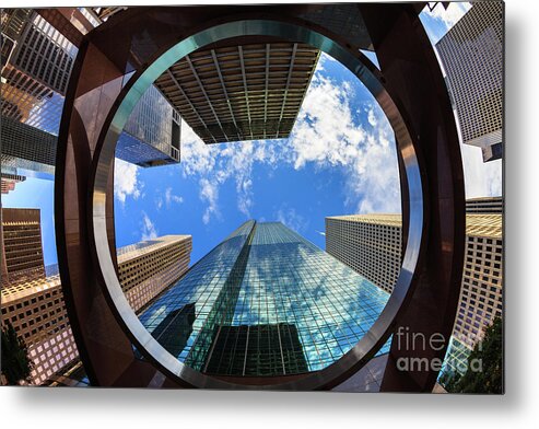 Abstract Metal Print featuring the photograph Skyscrapers by Raul Rodriguez