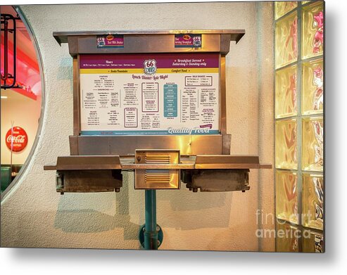 66 Diner Menu Metal Print featuring the photograph 66 Diner Menu by Imagery by Charly
