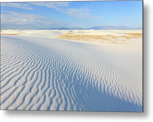 Tranquility Metal Print featuring the photograph White Sands National Monument #7 by Michele Falzone