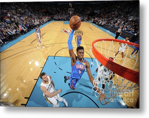 Hamidou Diallo Metal Print featuring the photograph New Orleans Pelicans V Oklahoma City by Bill Baptist