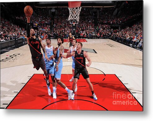 Gary Trent Jr Metal Print featuring the photograph Sacramento Kings V Portland Trail by Sam Forencich
