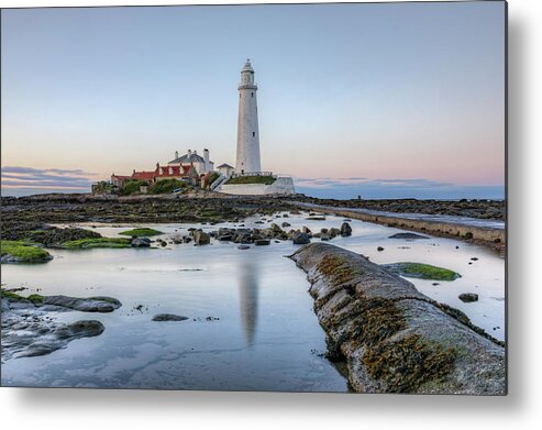 St Mary's Lighthouse Metal Print featuring the photograph St Mary's Lighthouse - England #8 by Joana Kruse