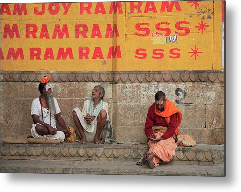 Sadhus (holy Men) Metal Print featuring the photograph 807-72 by Robert Harding Picture Library