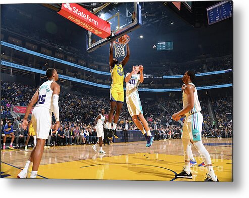 San Francisco Metal Print featuring the photograph Charlotte Hornets V Golden State by Noah Graham