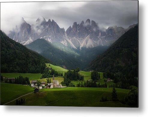 Dolomites Metal Print featuring the photograph A Beautiful Valley In The Dolomites by Ti Wang
