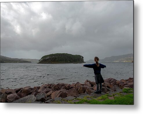 The Isle Of Skye Metal Print featuring the photograph Against the wind 1 by Dubi Roman