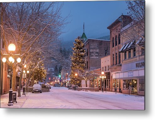 Nelson Bc Metal Print featuring the photograph A Christmas Card Town by Joy McAdams