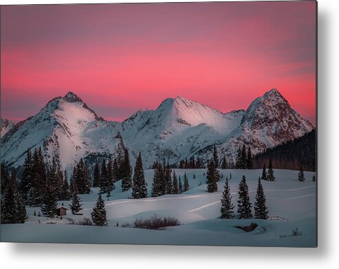 Colorado Metal Print featuring the photograph A Colorado Winter Sunset by Jen Manganello