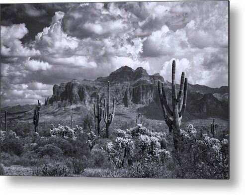 Arizona Metal Print featuring the photograph A Day Spent Chasing Clouds In Black And White by Saija Lehtonen