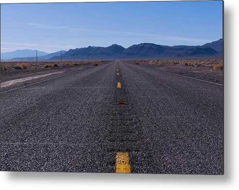 Landscape Metal Print featuring the photograph A Desert Highway by Allan Van Gasbeck