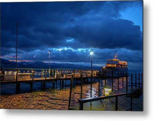 Lake Tahoe Night Metal Print featuring the photograph A Night on Lake Tahoe by Rocco Silvestri