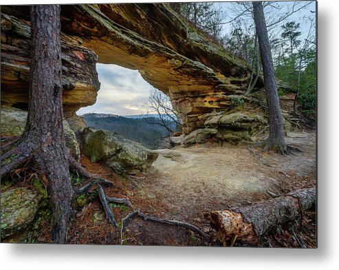 Double Arch Metal Print featuring the photograph A Portal Through Time by Michael Scott
