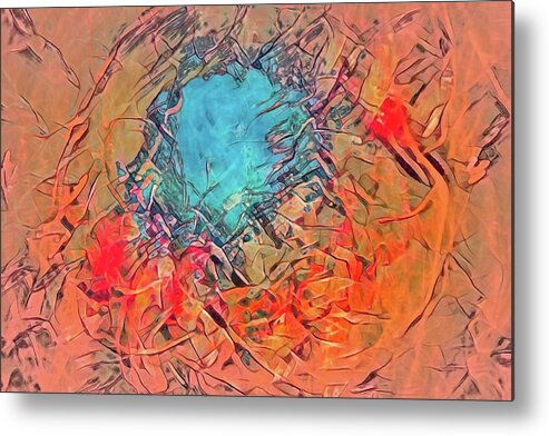 Abstract Metal Print featuring the digital art Abstract 49 by Steve DaPonte