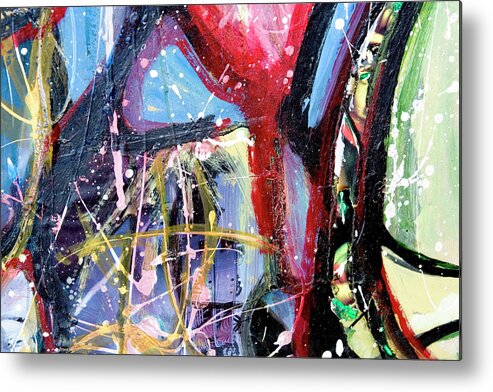 Art Metal Print featuring the photograph Abstract Colourful Paint Splatters by Photosmash