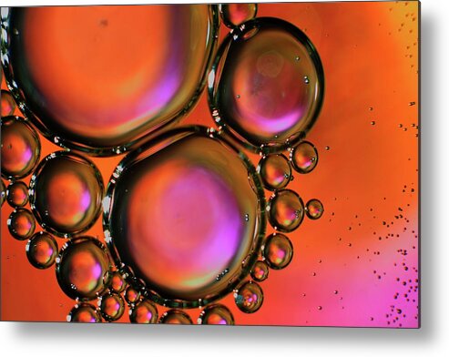 Photography Metal Print featuring the photograph Abstract Droplets by Jeffrey PERKINS