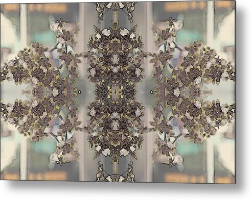 Abstract Metal Print featuring the painting Abstract Orchids by Portraits By NC