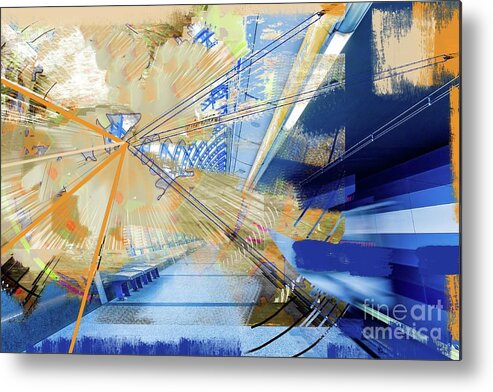 Abstractartdi Metal Print featuring the mixed media Abstract Speed by Art Di