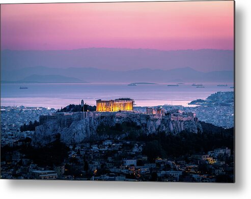 Acropolis Metal Print featuring the photograph Acropolis - Athens, Greece - Travel photography by Giuseppe Milo