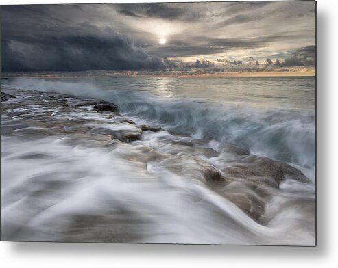 Sea Metal Print featuring the photograph Action In Sea by Paolo Bolla
