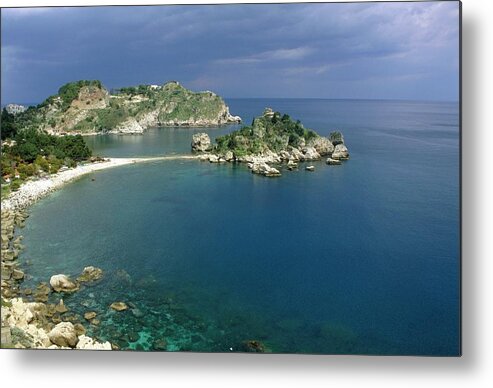 Scenics Metal Print featuring the photograph Aerial View Of A Rock Beach Coastline by Travel Ink