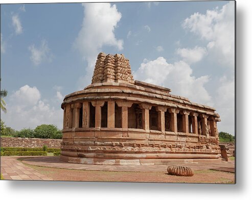 Aihole Metal Print featuring the photograph Aihole,Durga Temple by Maria Heyens
