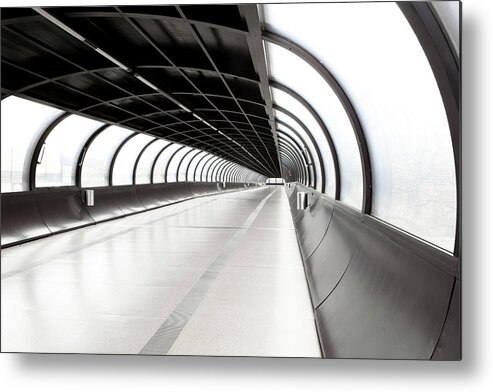 Long Metal Print featuring the photograph Airport Tunnel by Dt03mbb